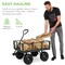 Best Choice Products Heavy-Duty Steel Garden Wagon Lawn Utility Cart w/ 400lb Capacity, Removable Sides, Handle